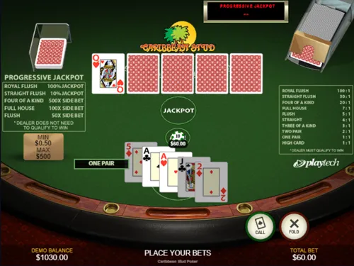 Caribbean Stud Poker Playtech