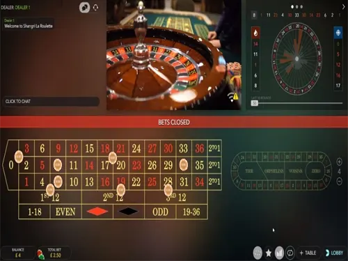 Live casino spel Shang Ri La Roulette