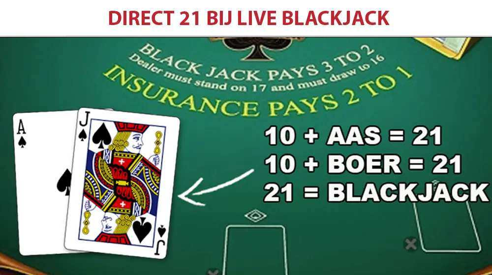 Ga voor 21 bij online live Blackjack