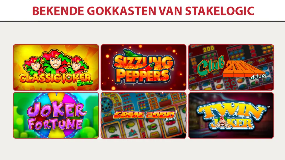 Bekende klassieke gokkasten van Stakelogic