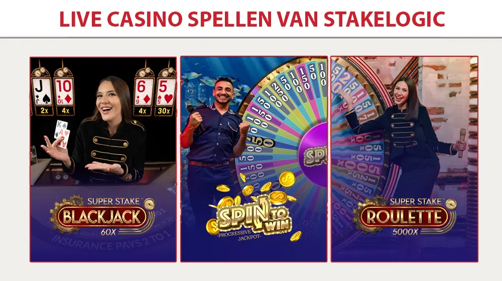 Stakelogic live casino spellen zijn populair