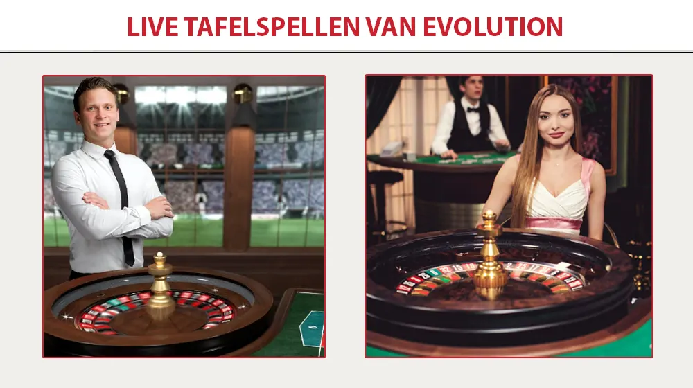 Live tafelspellen van Evolution Gaming