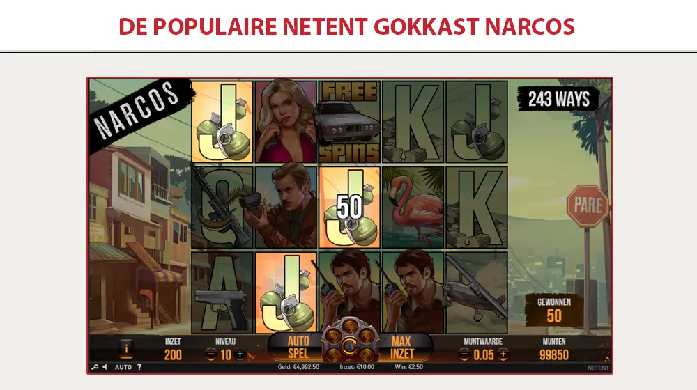 Het populaire en spannende gokkast Narcos