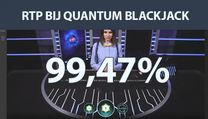 Uitbetalingspercentage bij het live casino spel Quantum Blackjack