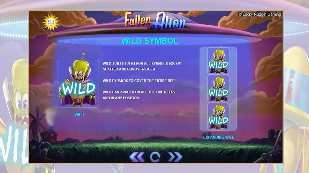 Wild symbool bij Fallen Alien